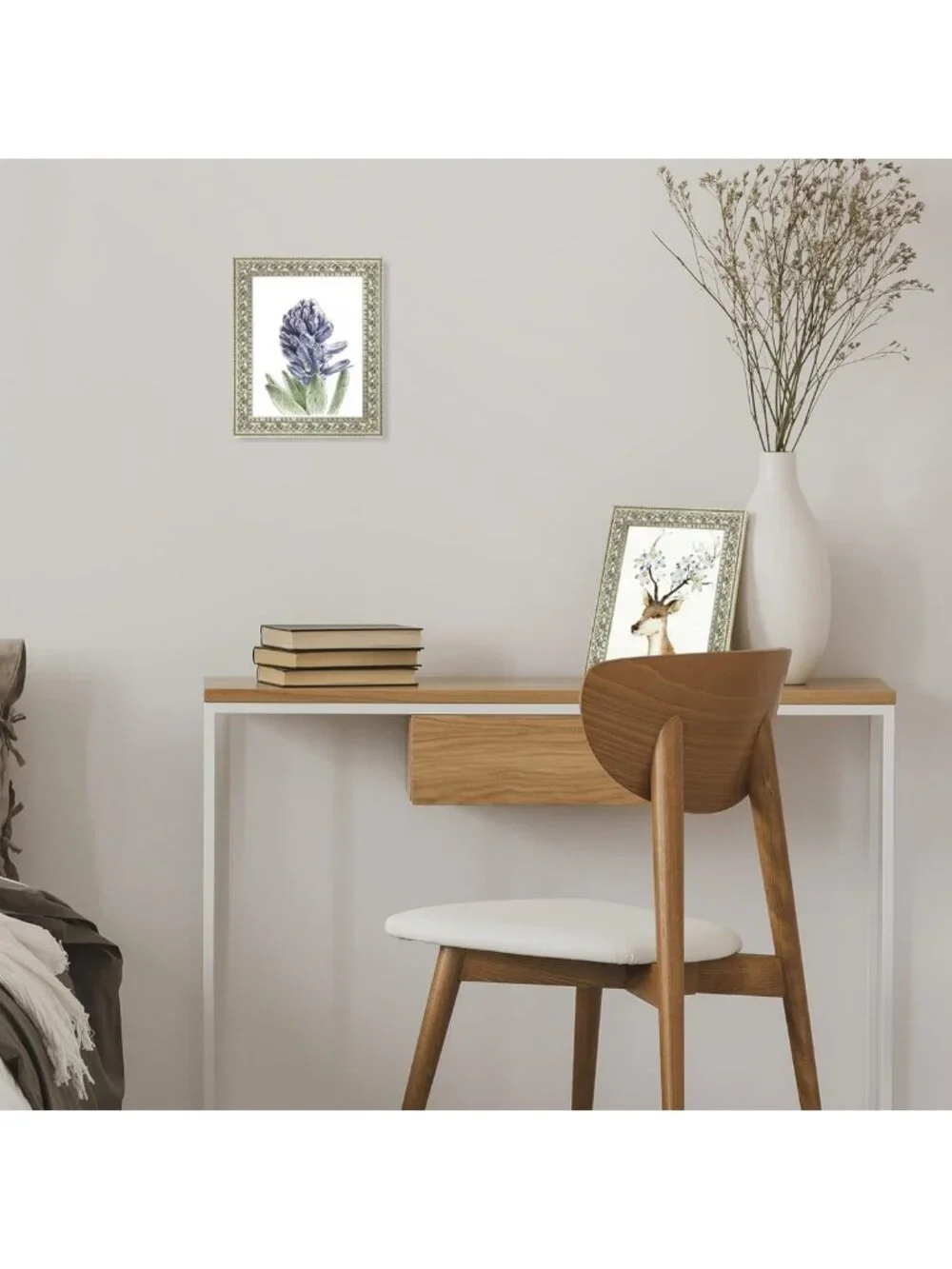 Elegant Silver Beige 8x10 Photo Frame with Real Glass | Wall Hanging & Tabletop
